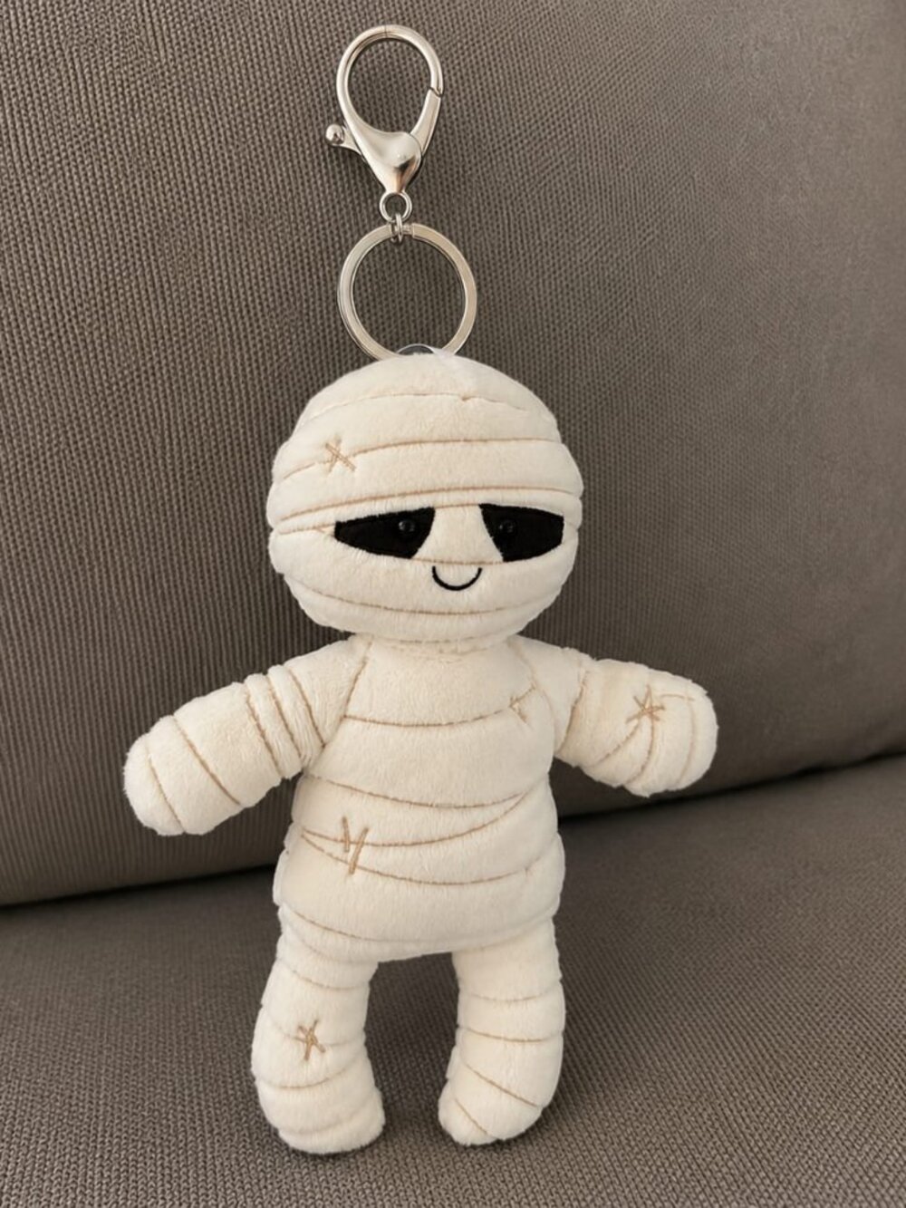 Jellycat Mummy Bob Bag Charm Plush Keychain Halloween NWT - Picture 3 of 5